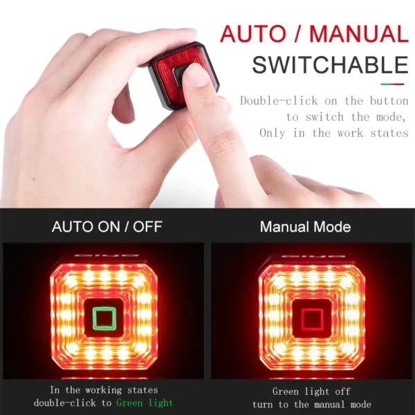 Giyo Smart Bicycle Brake Tail Light USB Charging - Baiskeli Centre